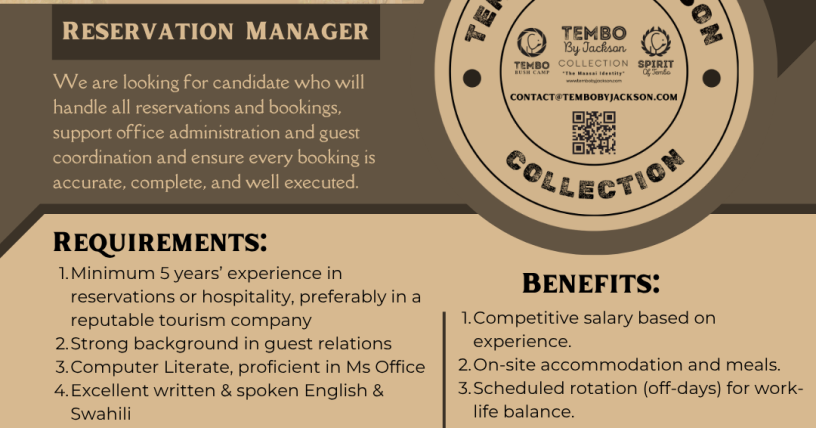 Career Opportunity in Tembo by Jackson in maasai mara.
